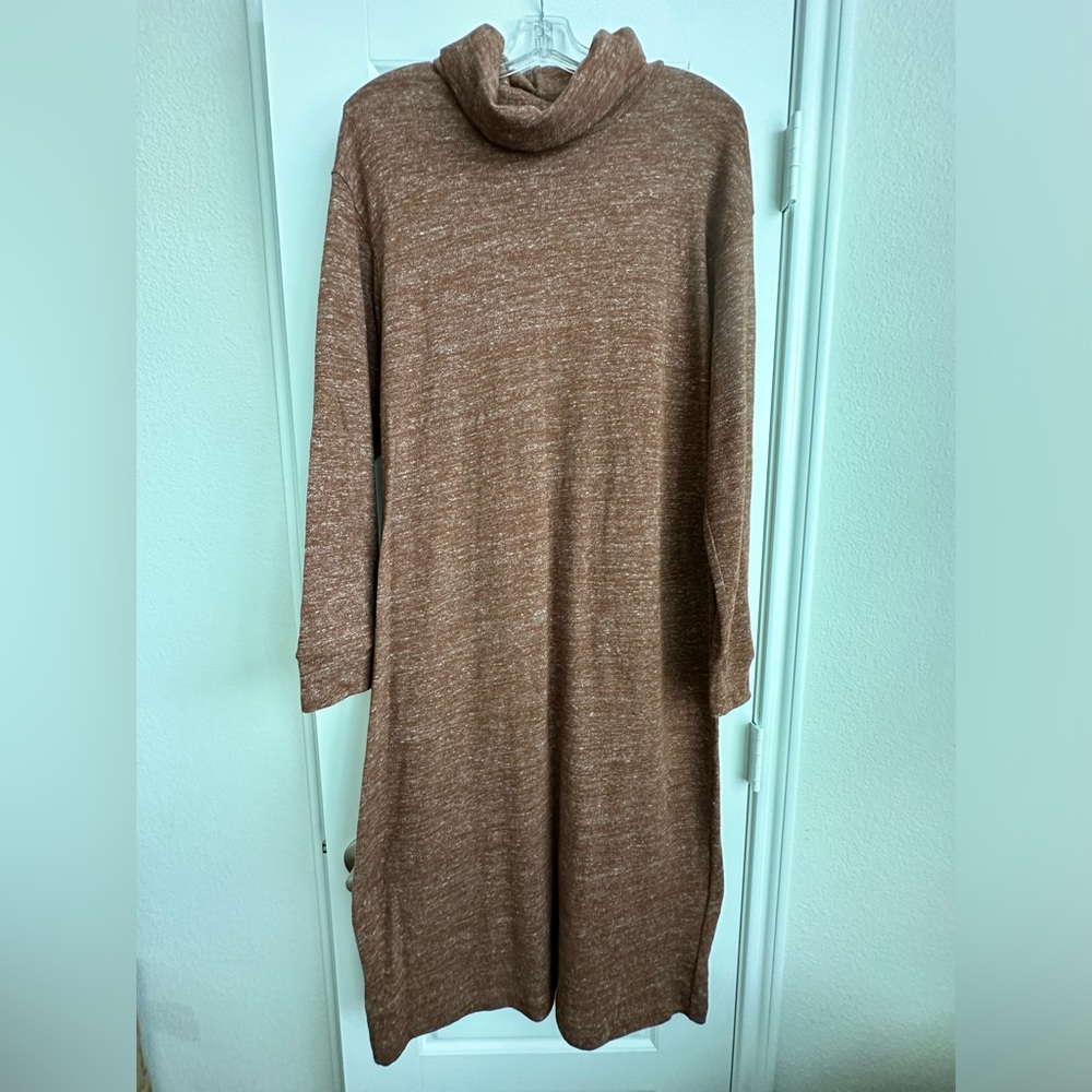 NWT Old Navy Long-Sleeve Turtleneck Midi Sweater Shift Dress, Size M